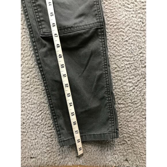 REI Co-op Bib Overalls Womens Size 8 Gray Trailsmith Double Knee Canvas Work - Picture 8 of 11